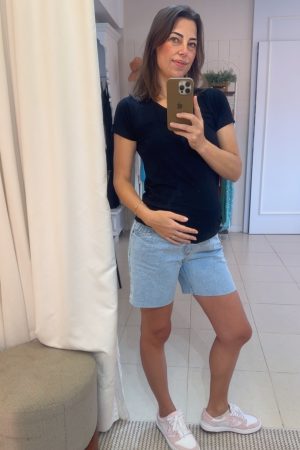 Bermuda Gestante Giovana Jeans Claro