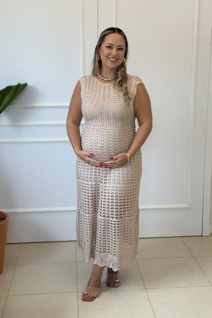 Vestido Gestante Midi Liah Rose